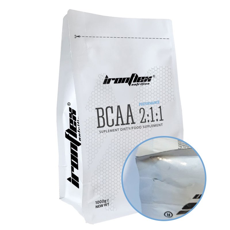 BCAA IronFlex BCAA 2-1-1 Performance, 1 кг Ананас ПОВРЕЖДЕННЫЙ,  мл, IronFlex. BCAA. Снижение веса Восстановление Антикатаболические свойства Сухая мышечная масса 