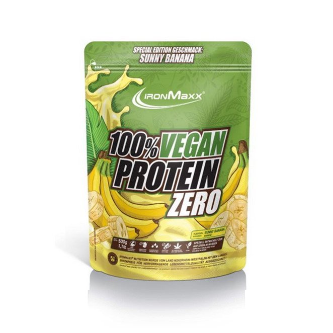 Протеин IronMaxx 100% Vegan Protein, 500 грамм Банан,  мл, IronMaxx. Протеин. Набор массы Восстановление Антикатаболические свойства 
