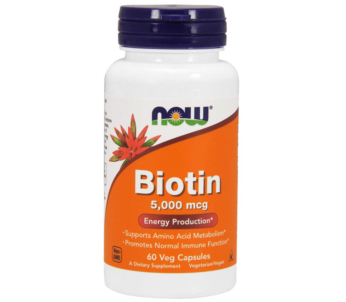 Біотин NOW Foods Biotin 5000 mcg 60 caps,  ml, Now. Vitamins and minerals. General Health Immunity enhancement 