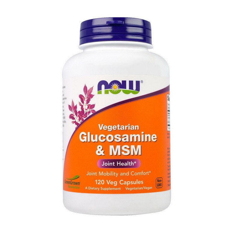 Now Глюкозамин МСМ Now Foods Vegetarian Glucosamine & MSM (120 veg caps) нау фудс, , 120 