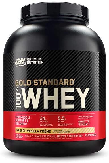 Сывороточный протеин изолят Optimum Nutrition 100% Whey Gold Standard (2.3 кг) оптимум вей голд стандарт french vanilla,  мл, Optimum Nutrition. Сывороточный изолят. Сухая мышечная масса Снижение веса Восстановление Антикатаболические свойства 