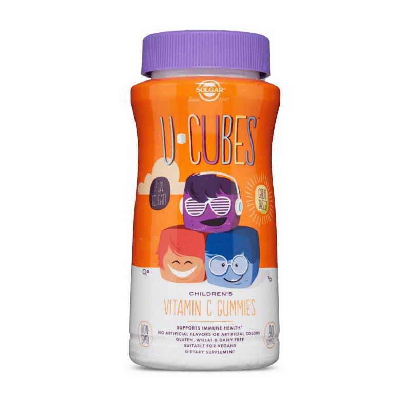 Solgar U-Cubes Children's Vitamin C 90 Gummies,  мл, Solgar. Витамины и минералы. Поддержание здоровья Укрепление иммунитета 