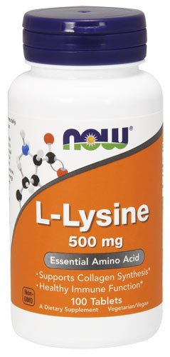 NOW L-Lysine 500 mg Tablets 100 таб Без вкуса,  ml, Now. Lysine. 