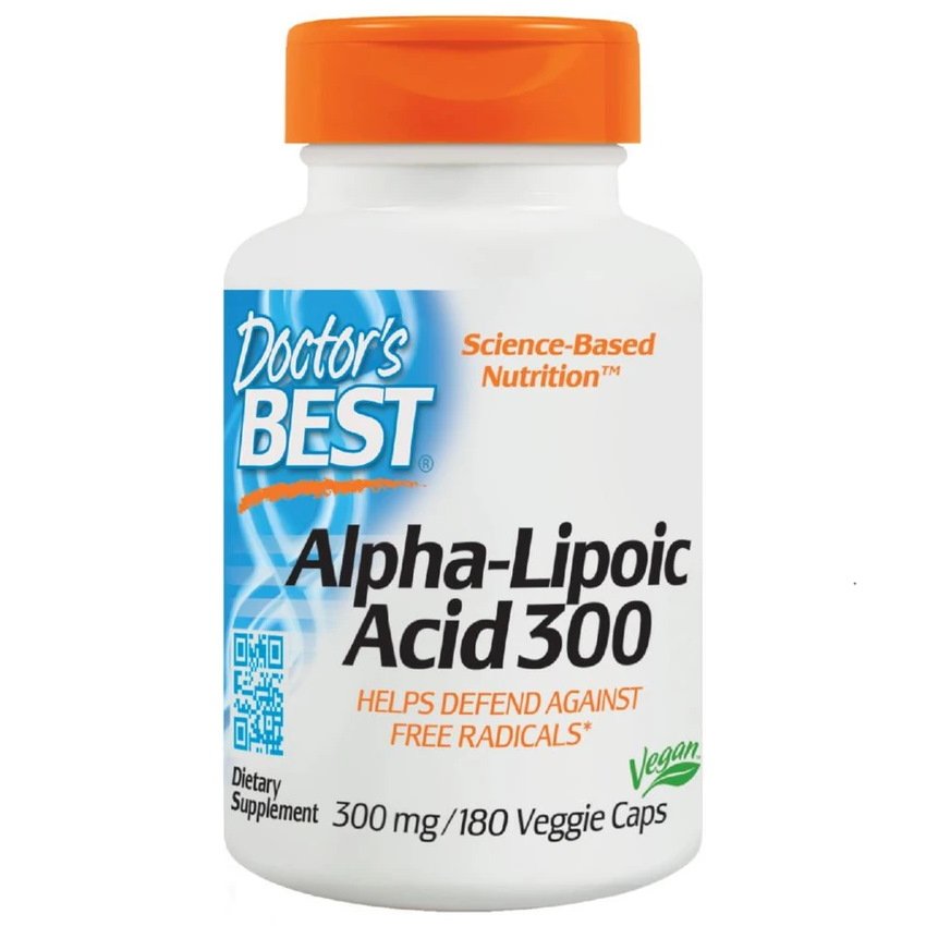 Doctor's BEST Витамины и минералы Doctor's Best Alpha-Lipoic Acid 300 mg, 180 вегакапсул, , 