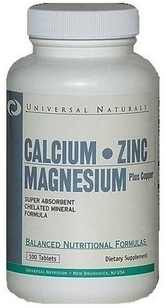 Universal Nutrition CALCIUM ZINC MAGNESIUM Plus Copper 100 табл., , 100 шт