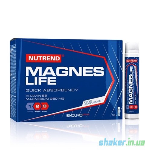 Жидкий магний Nutrend Magnes Life (10*25ml) нутренд,  мл, Nutrend. Магний Mg. Поддержание здоровья Снижение холестерина Предотвращение утомляемости 