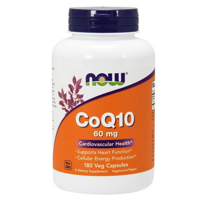 Коэнзим Q10 Now Foods CoQ10 60 mg (180 капс) нау фудс,  ml, Now. Coenzym Q10. General Health Antioxidant properties CVD Prevention Exercise tolerance 