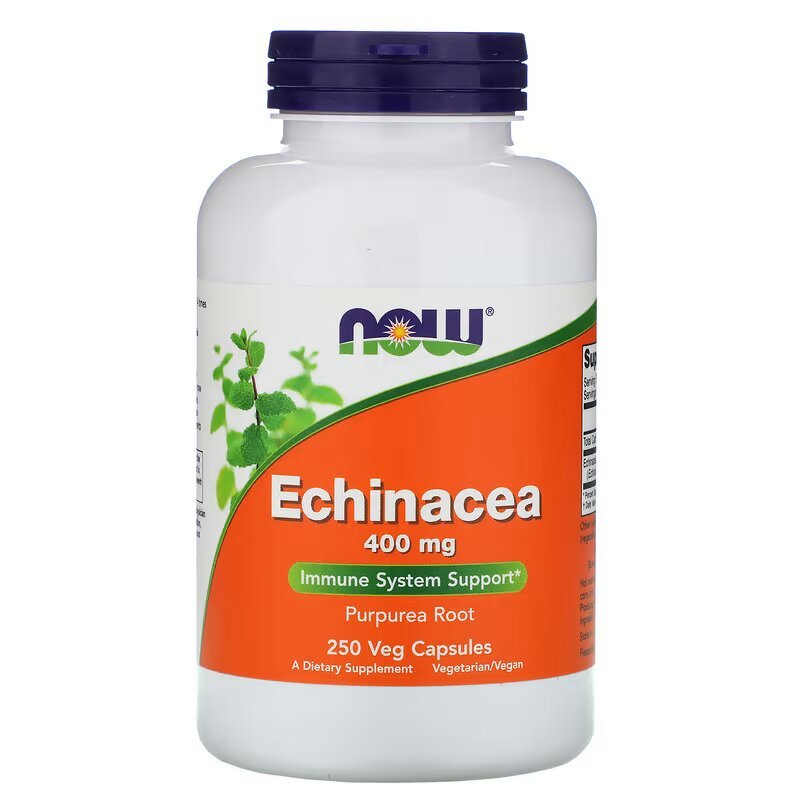 Now Натуральная добавка NOW Echinacea 400 mg, 250 вегакапсул, , 