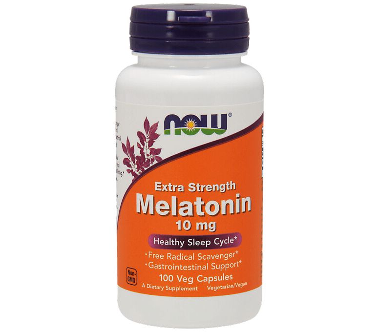 Мелатонін для сну NOW Foods Melatonin Extra Strength 10 mg 100 VCaps,  мл, Now. Спец препараты. 