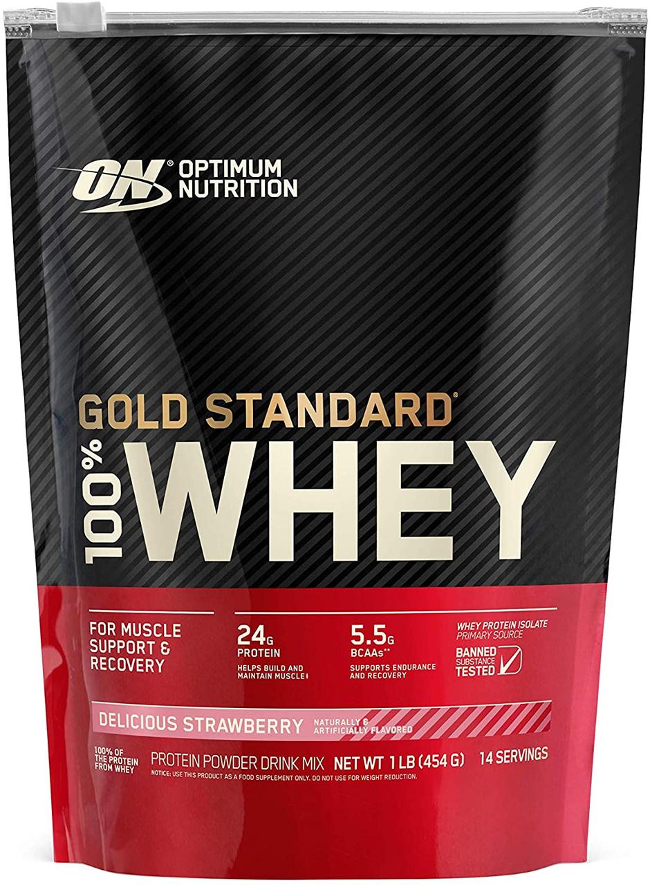 Optimum Nutrition Сывороточный протеин изолят Optimum Nutrition 100% Whey Gold Standard (454 г) оптимум голд стандарт strawberry, , 0.454 