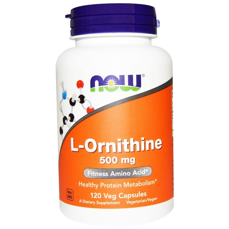 NOW Foods L-Ornithine 500 mg 120 VCaps,  мл, Now. Аминокислоты. 