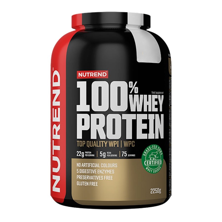 Протеин Nutrend 100% Whey Protein, 2.25 кг Шоколад-какао,  мл, Nutrend. Протеин. Набор массы Восстановление Антикатаболические свойства 