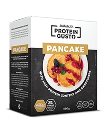 Protein Gusto Pancake, 480 г, BioTech. Смесь для панкейков. 