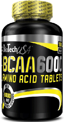 BCAA 6000, 100 pcs, BioTech. BCAA. Weight Loss recovery Anti-catabolic properties Lean muscle mass 