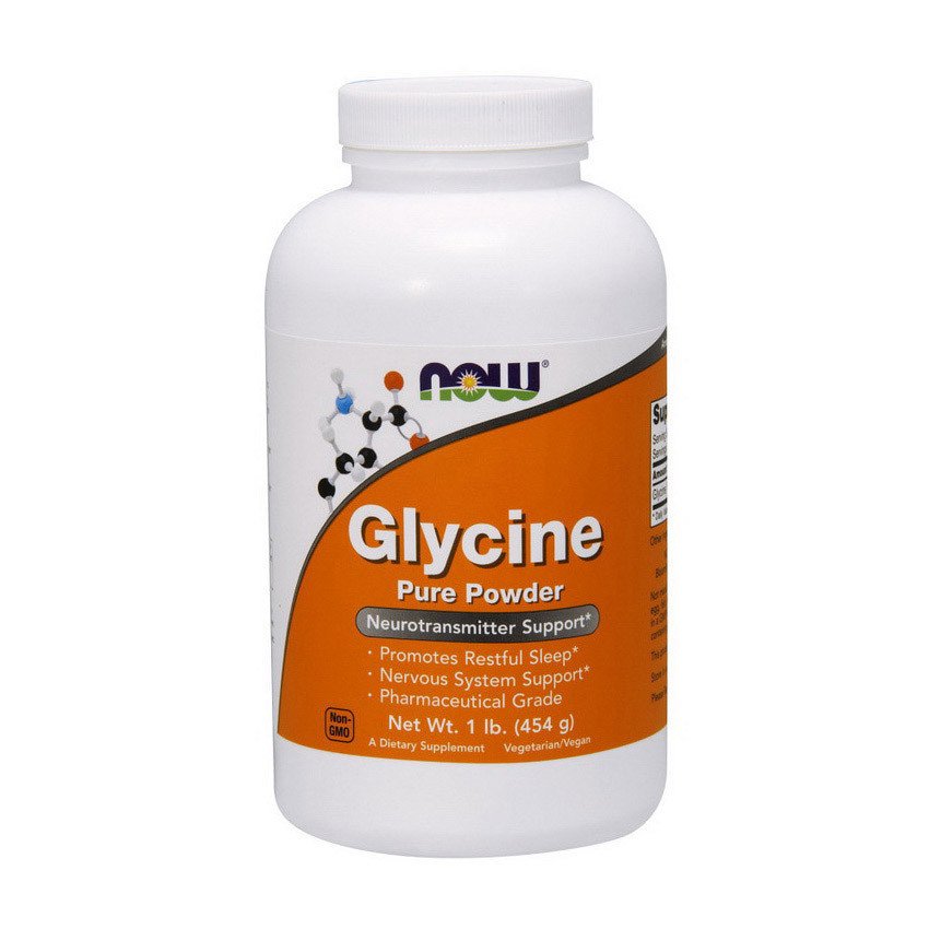 Now Глицин Now Foods Glycine Pure Powder (454 г) нау фудс, , 0.454 