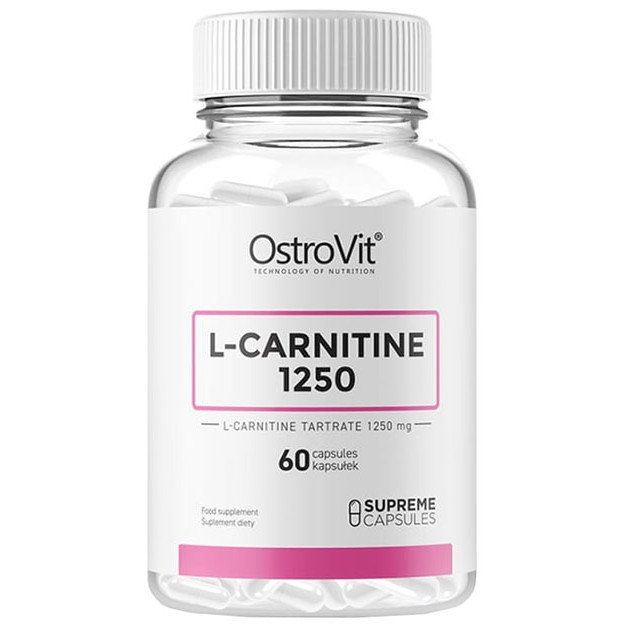 Ostrovit L-Carnitine 1250 60 caps,  ml, OstroVit. L-carnitina. Weight Loss General Health Detoxification Stress resistance Lowering cholesterol Antioxidant properties 