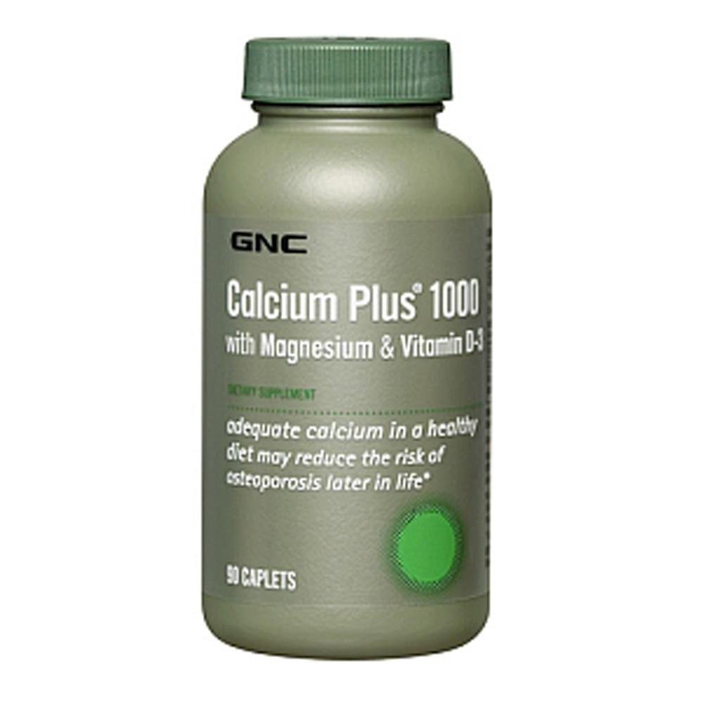 Calcium Plus 1000 with Magnesium & Vitamin D-3, 90 piezas, GNC. Complejos vitaminas y minerales. General Health Immunity enhancement 
