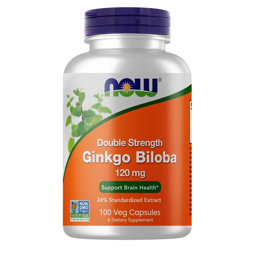 Now Натуральная добавка NOW Ginkgo Biloba 120 mg, 100 вегакапсул, , 