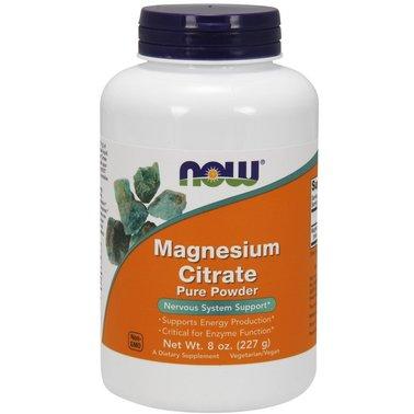 Мінеральна добавка NOW Foods Magnesium Citrate Pure Powder 227 g,  мл, Now. Витамины и минералы. Поддержание здоровья Укрепление иммунитета 