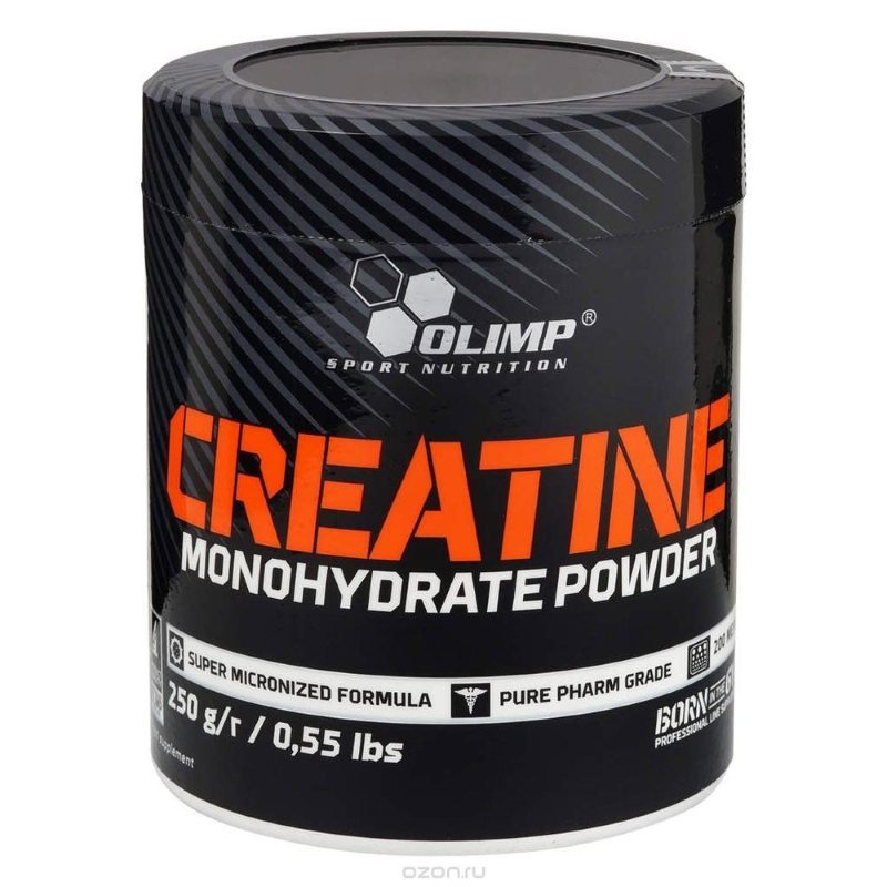 Креатин Olimp Creatine Monohydrate Powder, 250 грамм,  мл, Olimp Labs. Креатин. Набор массы Энергия и выносливость Увеличение силы 