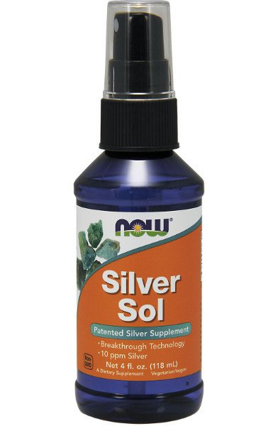 NOW Foods Silver Sol (Коллоидное Серебро) 118 ml,  мл, Now. Спец препараты. 