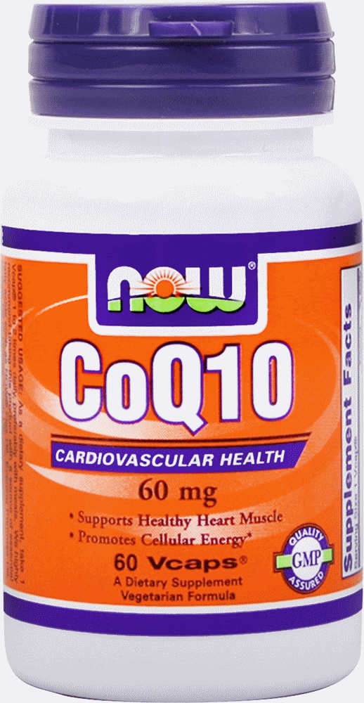 CoQ10 60 mg, 60 pcs, Now. Coenzym Q10. General Health Antioxidant properties CVD Prevention Exercise tolerance 