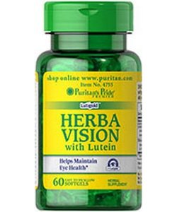 Herba Vision with Lutein, 60 piezas, Puritan's Pride. Lutein. General Health 