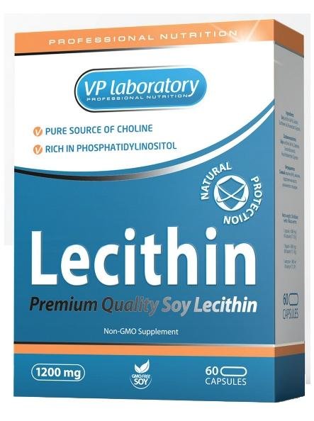 VP Lab Натуральная добавка VPLab Lecithin 1200 mg, 60 капсул, , 