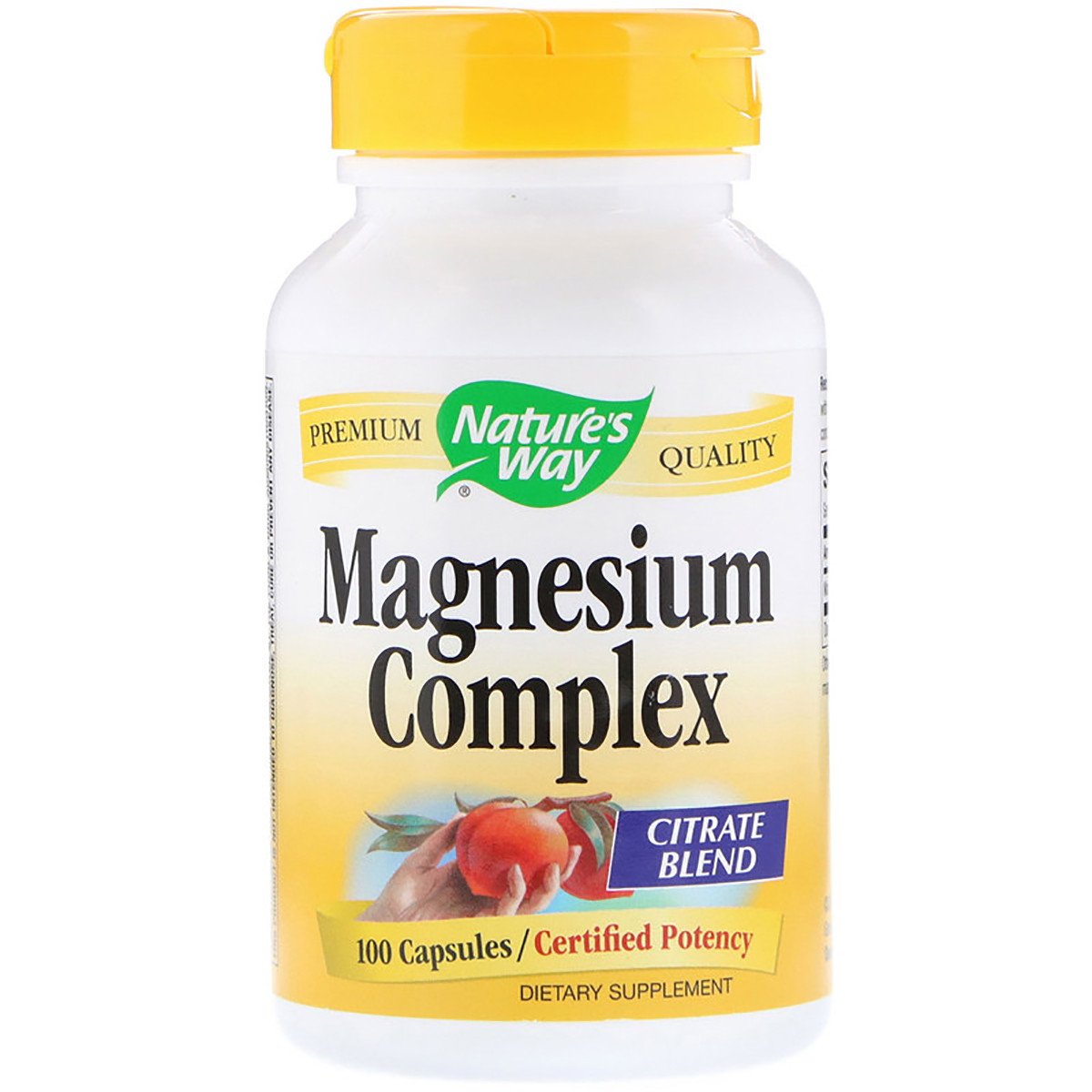 Магний Цитрат, Magnesium Complex, Nature's Way, 100 капсул,  мл, Nature's Way. Магний Mg. Поддержание здоровья Снижение холестерина Предотвращение утомляемости 