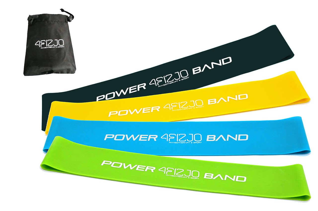 4FIZJO Резинка для фітнесу та спорту (стрічка-еспандер) 4FIZJO Mini Power Band 4 шт 1-20 кг 4FJ1042, , 