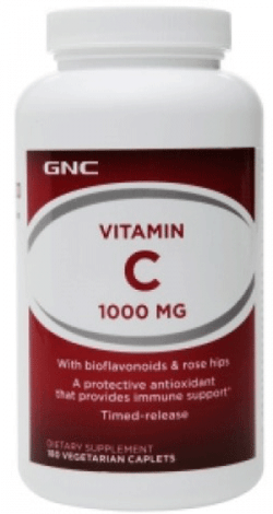 Vitamin C 1000 mg with Rose Hips, 100 шт, GNC. Витамин C. Поддержание здоровья Укрепление иммунитета 