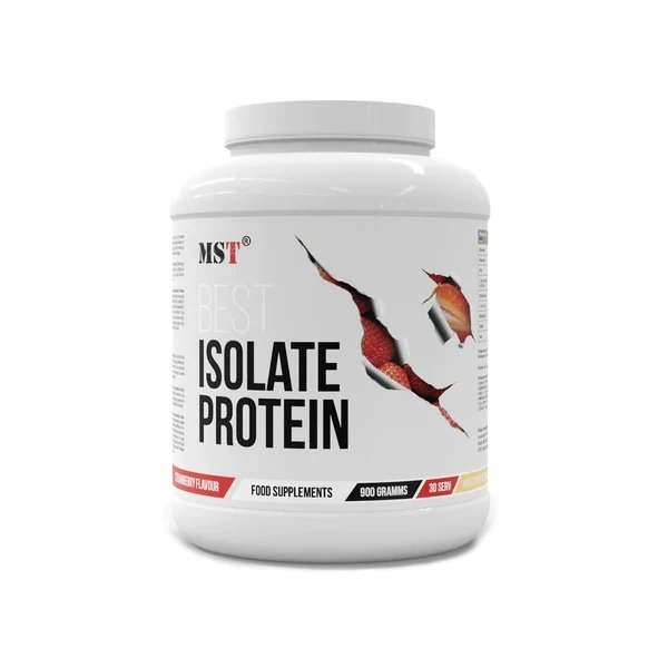Протеин MST Best Isolate Protein, 900 грамм Клубника,  мл, MST Nutrition. Протеин. Набор массы Восстановление Антикатаболические свойства 