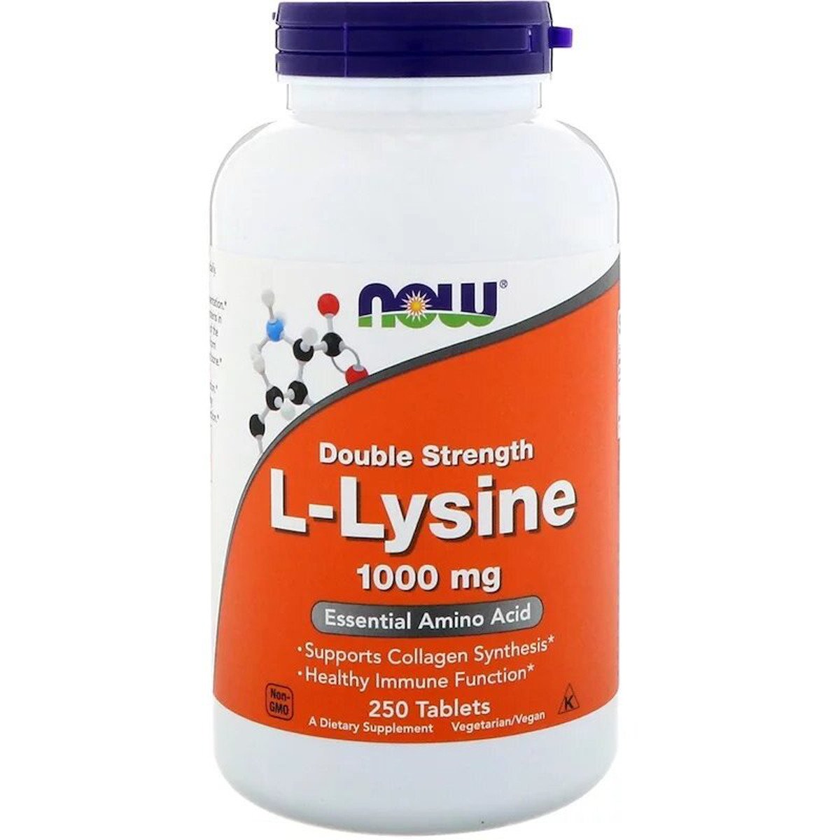 L-Лизин, L-Lysin, Now Foods, 1000 мг, 250 таблеток,  мл, Now. Лизин. 