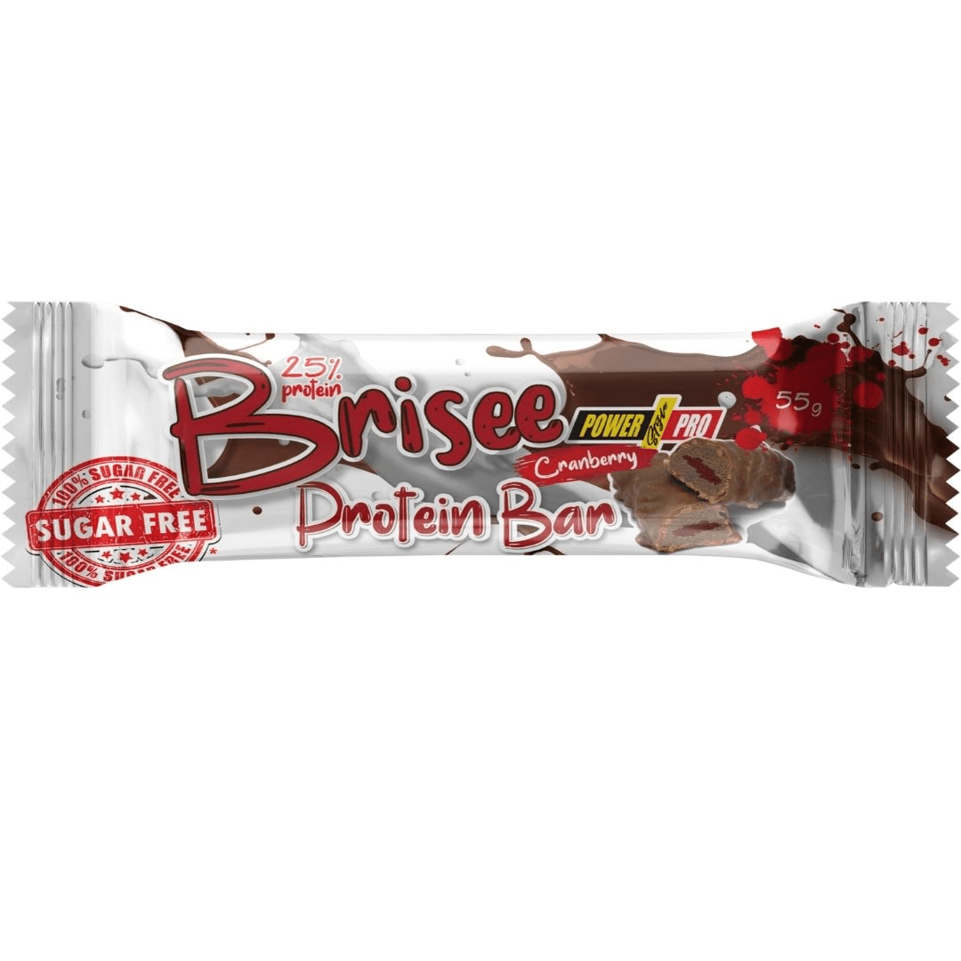 Power Pro Протеиновый батончик Power Pro Brisee Protein Bar 25% без сахара 55 г. Журавлина, , 55 г