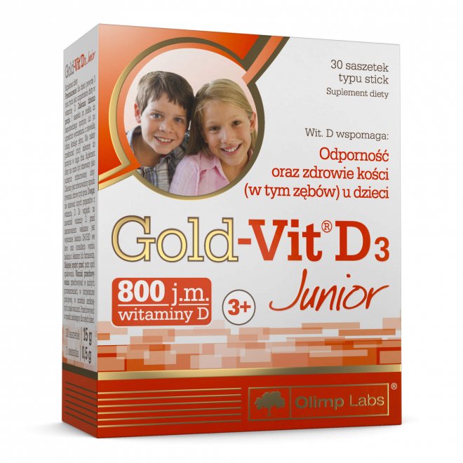 Витамины и минералы OLIMP Gold-Vit D3 Junior, 30 пакетиков,  мл, Olimp Labs. Витамины и минералы. Поддержание здоровья Укрепление иммунитета 