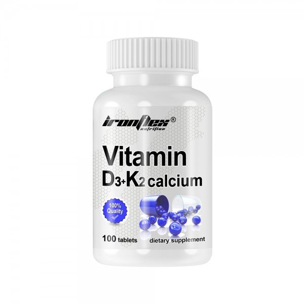 Витамины и минералы IronFlex Vitamin D3 + K2 Calcium, 100 таблеток,  мл, IronFlex. Витамины и минералы. Поддержание здоровья Укрепление иммунитета 