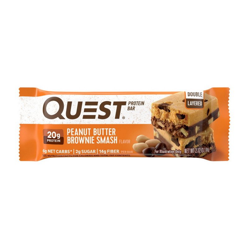 Протеиновый батончик Quest Nutrition Protein Bar 60 грамм Арахисовая паста брауни,  мл, Quest Nutrition. Батончик. 