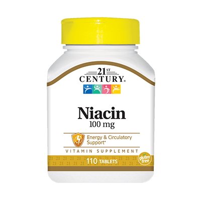 Витамины и минералы 21st Century Niacin 100 mg, 110 таблеток,  ml, 21st Century. Vitamins and minerals. General Health Immunity enhancement 