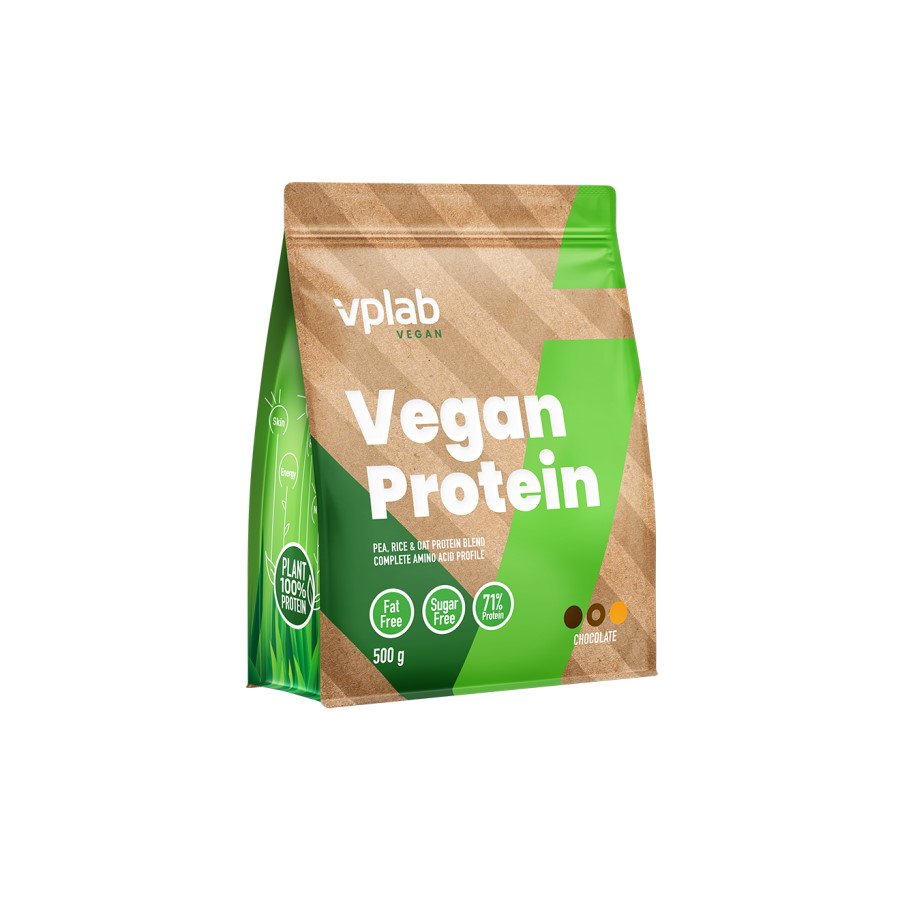 Протеин VPLab Vegan Protein, 500 грамм Шоколад,  ml, VP Lab. Protein. Mass Gain recovery Anti-catabolic properties 