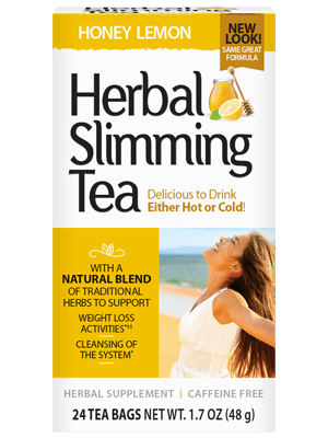 Чай для схуднення 21st Century Herbal Slimming Tea Мед-Лимон без кофеїну (24 пак.),  мл, 21st Century. Спец препараты. 
