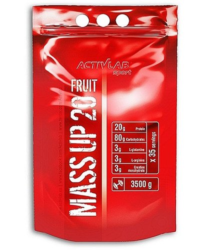 Mass Up 20 Fruit, 3500 g, ActivLab. Gainer. Mass Gain Energy & Endurance recovery 