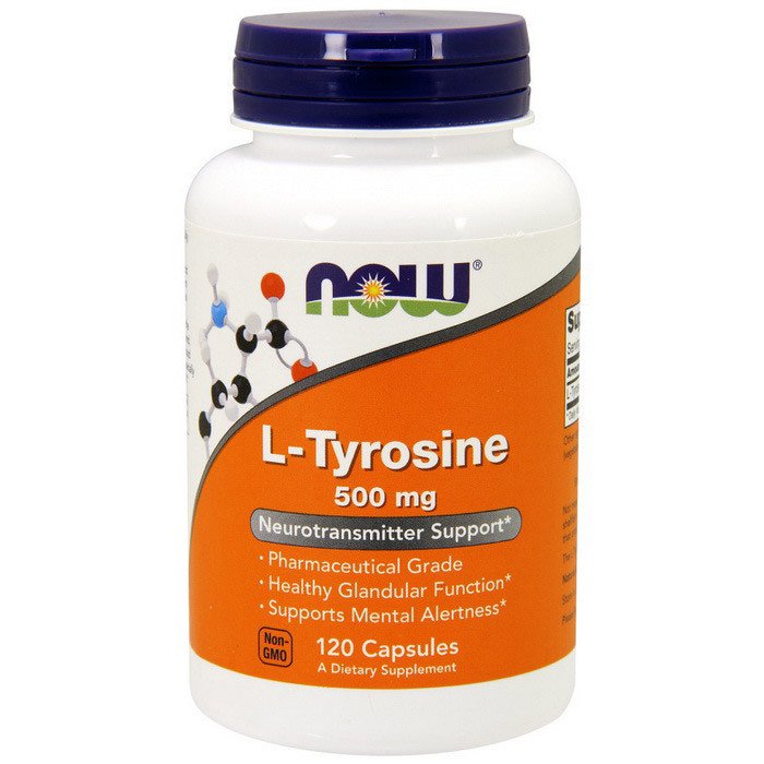 Л-Тирозин Now Foods L-Tyrosine 500 mg (120 капс) нау фудс ,  мл, Now. L-тирозин. 
