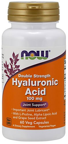 NOW Hyaluronic Acid Double Strength 100 mg 60 капс Без вкуса,  ml, Now. Hyaluronic Acid. General Health 