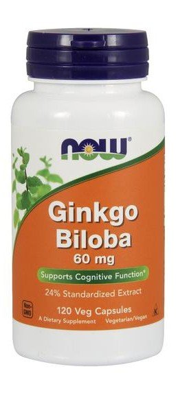 Ginkgo Biloba 60 mg, 120 pcs, Now. Special supplements. 