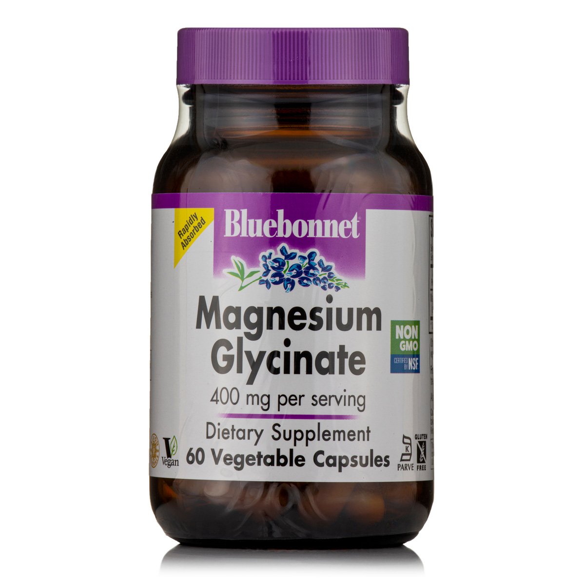 Витамины и минералы Bluebonnet Magnesium Glycinate, 60 вегакапсул,  мл, Bluebonnet Nutrition. Витамины и минералы. Поддержание здоровья Укрепление иммунитета 