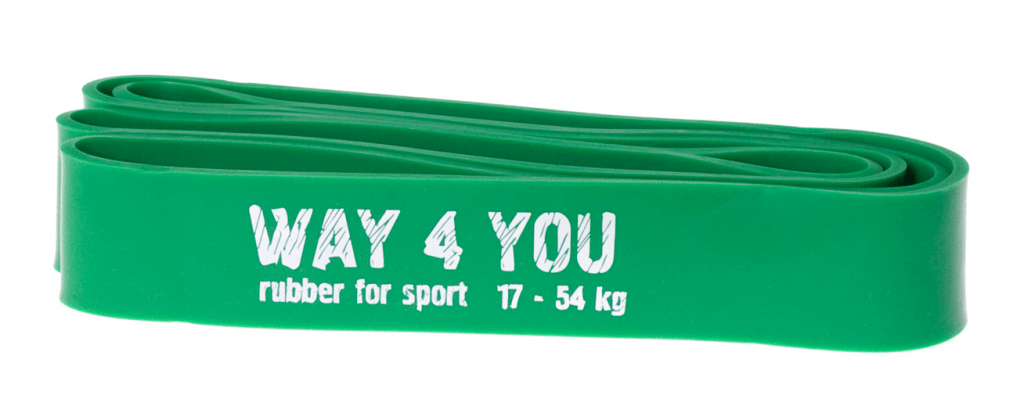 Резинова петля для тренування Way4You (17 - 54 кг) Зелена,  ml, Way4you. Fitness rubbers. 