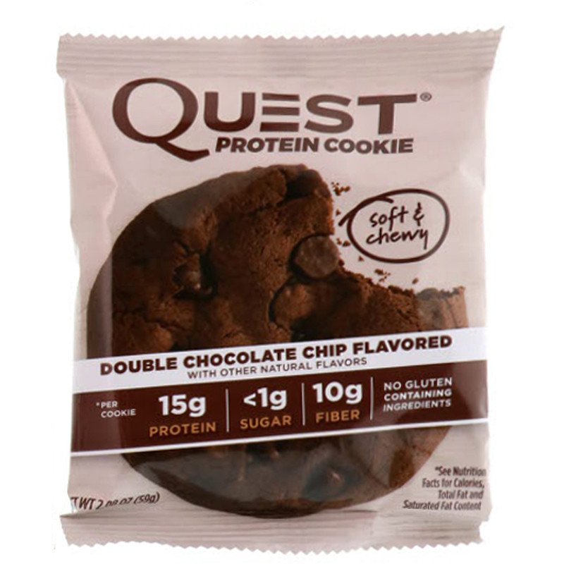 Батончик Quest Nutrition Protein Cookie, 59 грамм Двойной шоколад,  ml, QNT. Bares. 