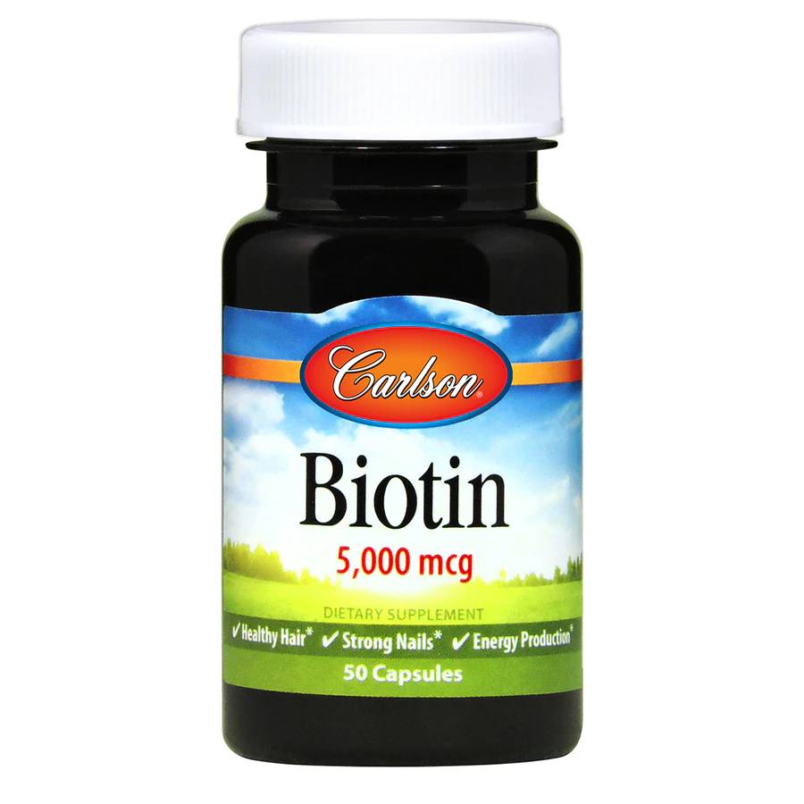 Витамины и минералы Carlson Labs Biotin 5000 mcg, 50 капсул,  мл, Carlson Labs. Витамины и минералы. Поддержание здоровья Укрепление иммунитета 