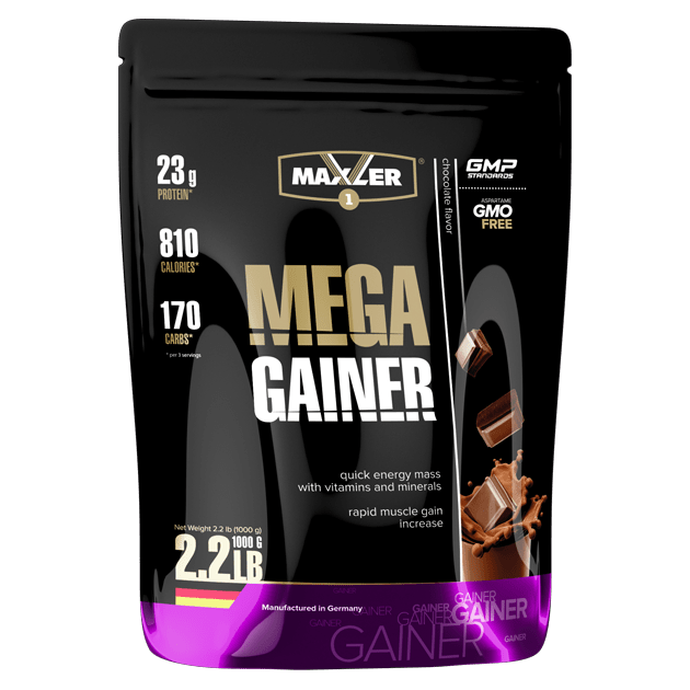 Гейнер для набора массы Maxler Mega Gainer (1 кг) пакет макслер strawberry,  мл, Maxler. Гейнер. Набор массы Энергия и выносливость Восстановление 