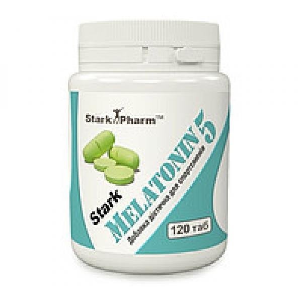 Мелатонин Stark Pharm Stark Melatonin 5mg (120 таб) старк фарм,  ml, Stark Pharm. Melatoninum. Improving sleep recovery Immunity enhancement General Health 